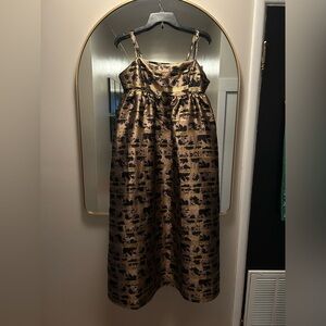 Black & Gold puff dress